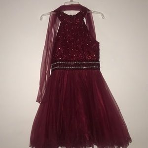 maroon dress